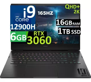 Hp Omen 16 Qhd+ 2k Ci9-12900h 16gb Ddr5, 1tb Ssd Rtx3060 6gb