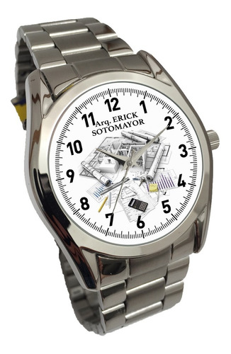 Reloj Q&q Citizen Para Arquitecto Personalizado Con Nombre