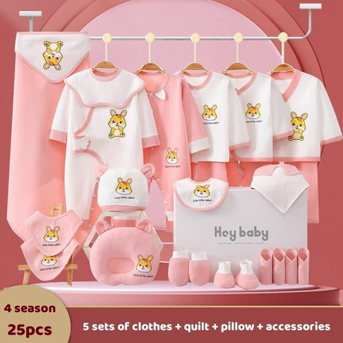 Set De Regalo De 25 Piezas De Ropa Para Bebés Recién Nacidos