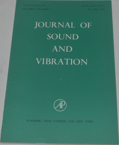 Journal Of Soud And Vibration Volume 21 Nº4  22april1972 O15