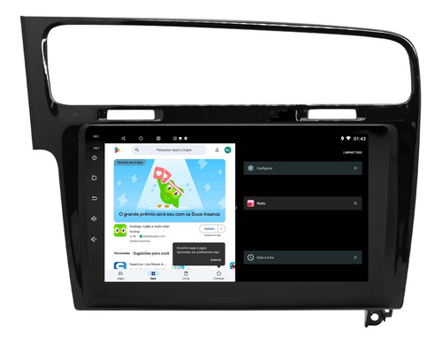 Multimidia Vw Golf Mk7 14/19 Android 14 2gb 32gb 9p Carplay