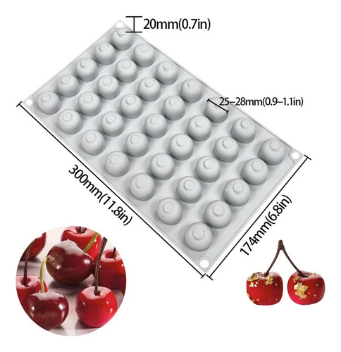 Ri Moldes:moldes Pequeños For Mousse Con Forma De Cereza,