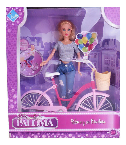 Muñeca Paloma Y Su Bicicleta El Duende Azul 7576