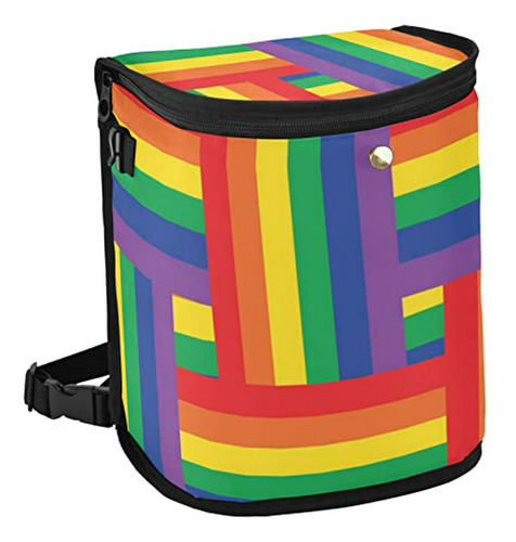 Organizador De Auto Con T Suabo Rainbow Color Cubo De Basura