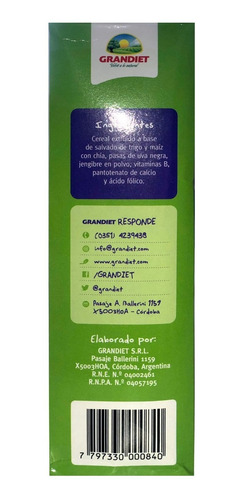 Imagen 2 de 3 de Maxifibra Plus (cereal) - Grandiet 300 Grs