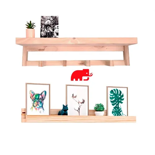 Repisas de online madera con ganchos