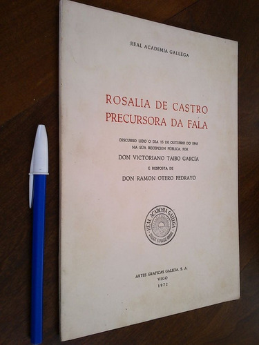 Rosalia De Castro Precursora Da Fala - Discurso Taibo García