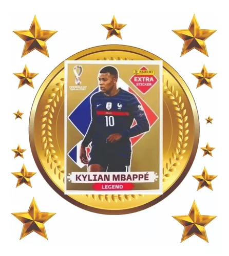 Figurinha Mbappé Gold - Copa do Mundo 2022