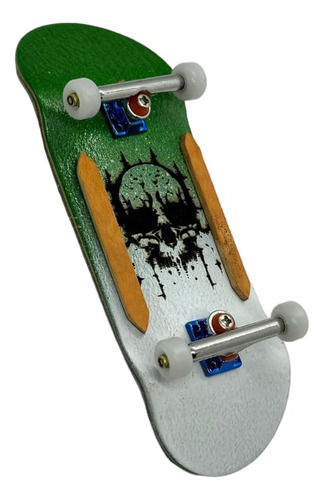 Green Skull Fingerboard Profesional De Madera Premium 32mm