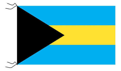 Bandera De Bahamas Estampada De 150 X 90 Cm