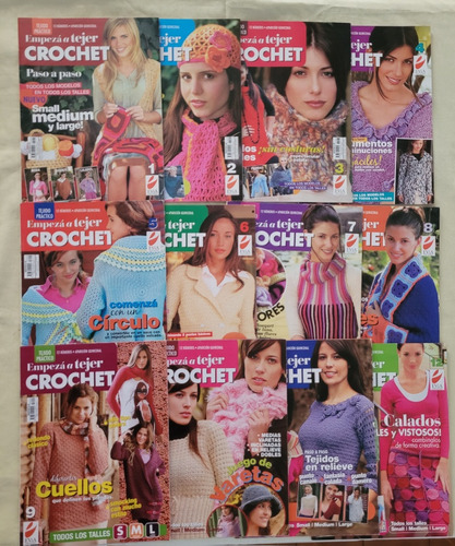 Lote Coleccion 12 Revistas Crochet Aprende A Tejer