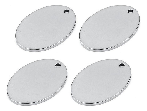 60 Piezas De Material Acero Inoxidable Ovalado Metal
