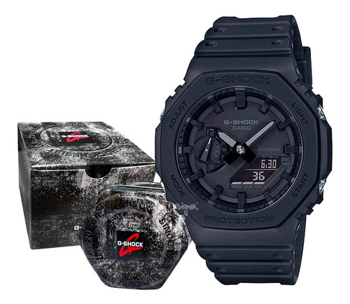 Relógio Casio G-shock Carbon Core Guard Ga-2100-1a1dr - Nf-e