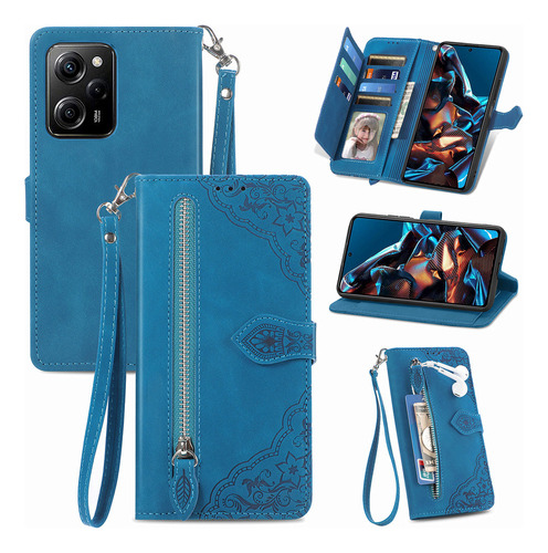 Funda Bandolera Con Ranura For Tarjetas Con Cremallera Para