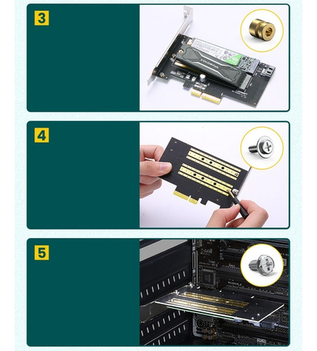 Adaptador Tarjeta De Expansion Pcie M2 Sata Nvme - Ugreen
