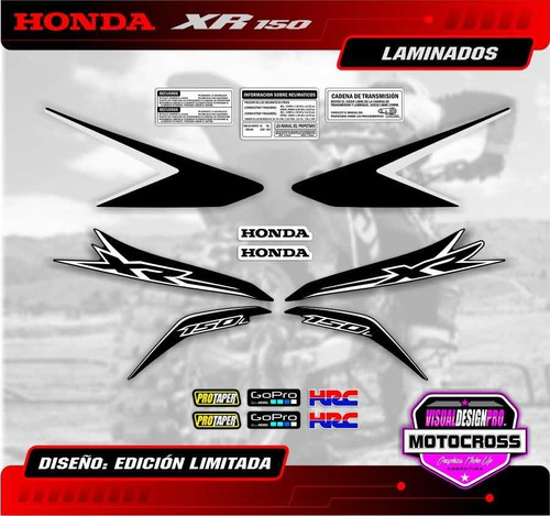 Kit Calcos - Grafica Honda Xr 150 - Laminados