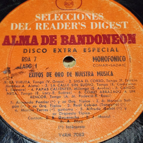 Sin Tapa Disco Alma De Bandoneon Disco 7 Varios T0