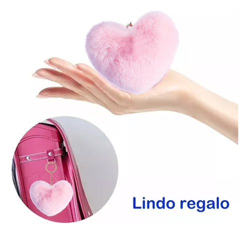 30 Llaveros De Corazón Con Pompones - Lote Al Mayoreo Mix De Colores