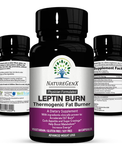 Naturegenx Leptin Burn - Quemador De Grasa Termogénico, 