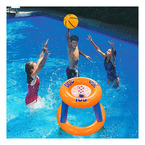 Juego Inflable Aro Basquet Pelota Piscina Niños Pool24k
