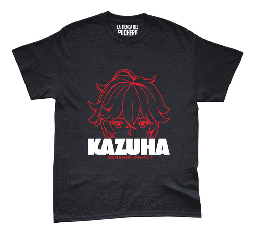 Playera Anime Genshin Impact Kazuha Rostro Lineas Letras B