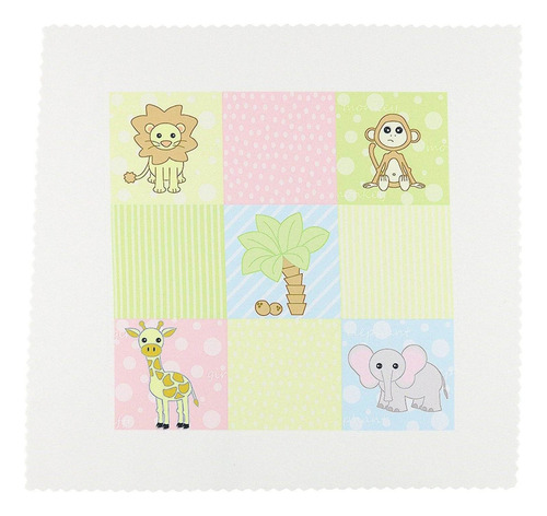3drose Qs_13839_1 Baby Jungle Animals Print Pastels-quilt