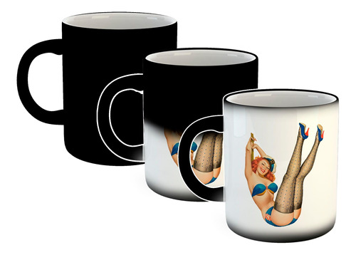 Taza Magica Pin Up Girl Sailor Mujer