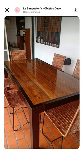 Silla De Mimbre Y Hierro