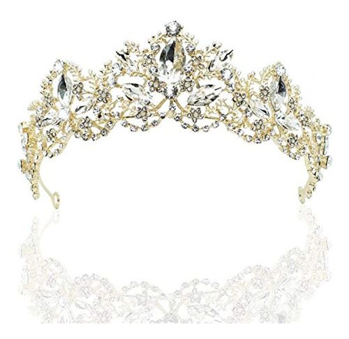 Corona De Oro, Vofler Barroco Vintage Tiara Retro Cristal Di