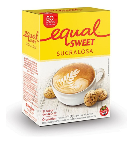 Edulcorante Sucralosa Equalsweet X50 Pack X2