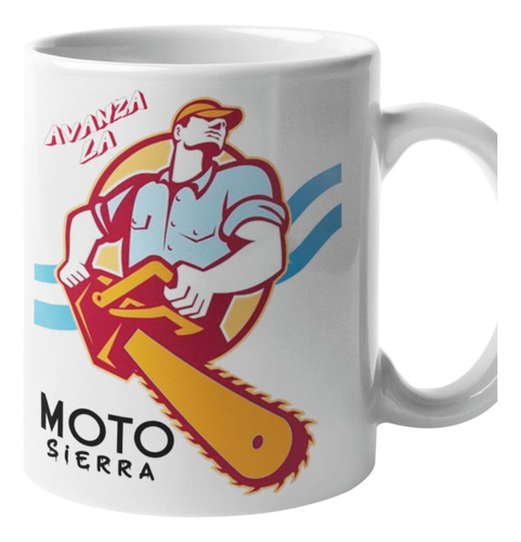 Motosierra Libertaria Taza Ceramica