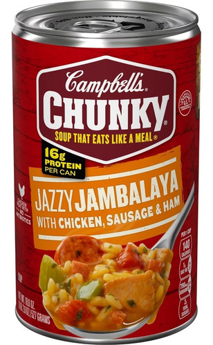 Sopa Campbells Chunky Jazzy Jambalaya Chicken Sausage 6 Pack