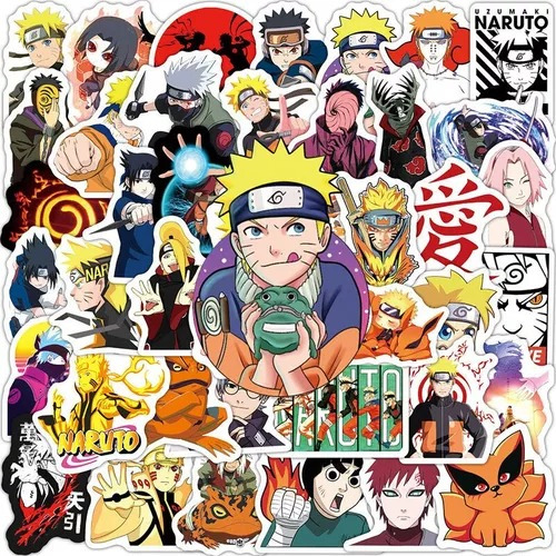 Naruto Stickers 50 Calcomanias De Pvc Contra Agua