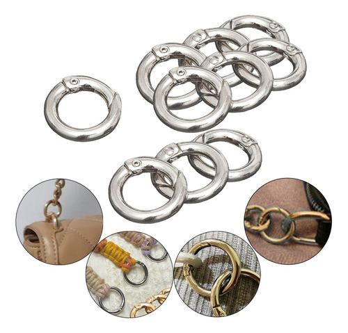 2 X 10 Ganchos Redondos Con Resorte, Clip For Argenta 20mm