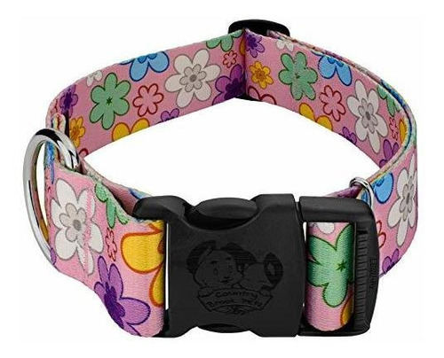 Collar Perro Deluxe Flores 6 Diseños (3,8cm, Grande)