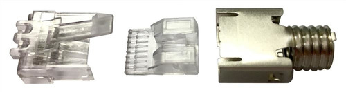 Conector Cat6 Rj-45, Transparente, 100 Piezas /v