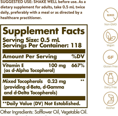 Vitamina E Liquida 59 Ml Solgar