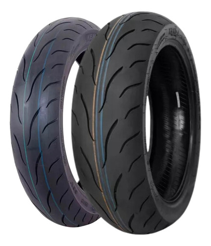 Par Pneu Cb500 Cb 600 120/70-17 + 180/55-17 Km1 Kenda