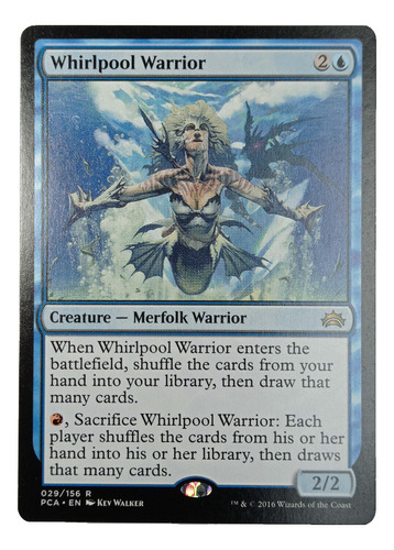 Carta Magic Whirlpool Warrior [planechase Anth] Mtg Merfolk