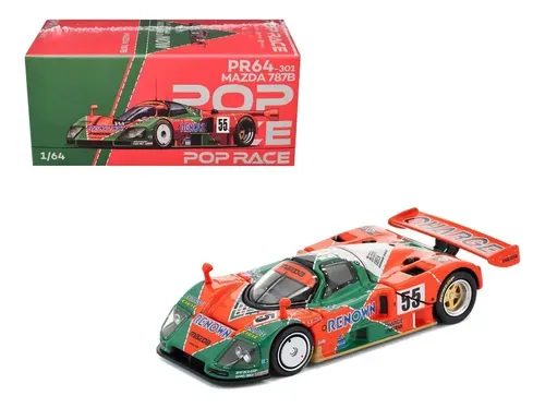 DTM・DAW yamamoto Pop Race Mazda 787b 1991 24h Le Mans Vencedor 1:64 Laranja