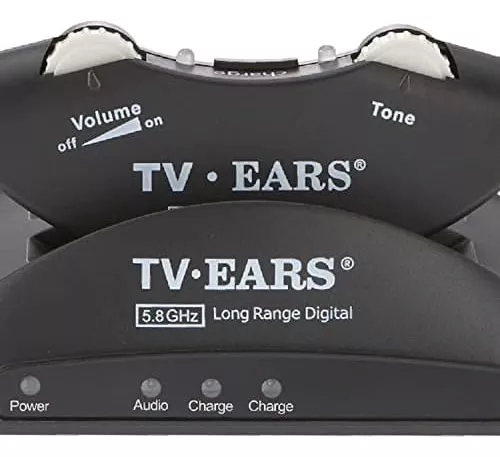 TV · EARS Sistema de auriculares inalámbricos digitales de 5.8 GHz -  Auriculares inalámbricos para TV - Ideal para personas mayores y con