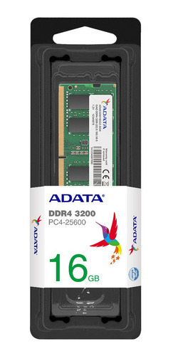 Imagen 2 de 3 de Memoria RAM Premier color verde 16GB 1 Adata AD4S320016G22-SGN