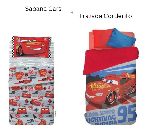 Combo Infantil Sabana+frazada C Corderito Personajes Oferta
