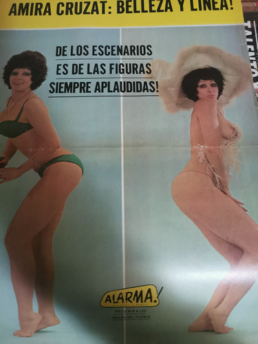 Póster Amira Cruzat Revista Alarma Años 80