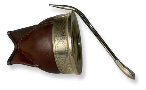 Imagen 2 de 4 de Set De Mate Imperial Con Bombilla De Alpca | Envio Gratis
