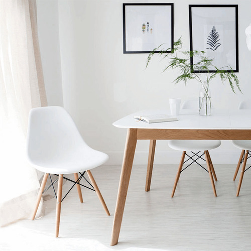 Sillas Eames Blancas Comedor Moderno Pack X2 - Cuotas
