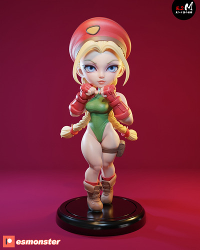 Cammy Street Fighter Em Resina Pintada No Aerógrafo