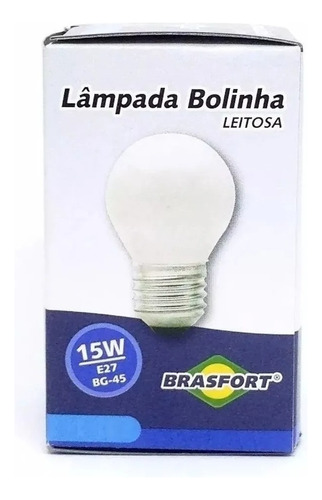 Lâmpada Bolinha Leitosa 15w 220v E27 Kit 25 Unidades Cor da luz Branco-quente