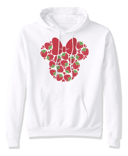 Sudadera Mickey Minnie Mouse Rostro Silueta Patron Fresas