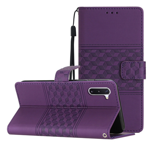 Funda De Poliuretano Con Estampado De Diamante Morado Para S